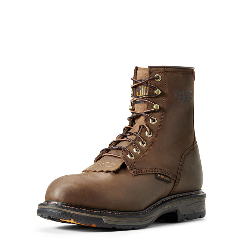 Ariat Workhog 8 Waterproof Composite Toe - Miesten TummanRuskea Työsaappaat ( HAWUSJ-189 )